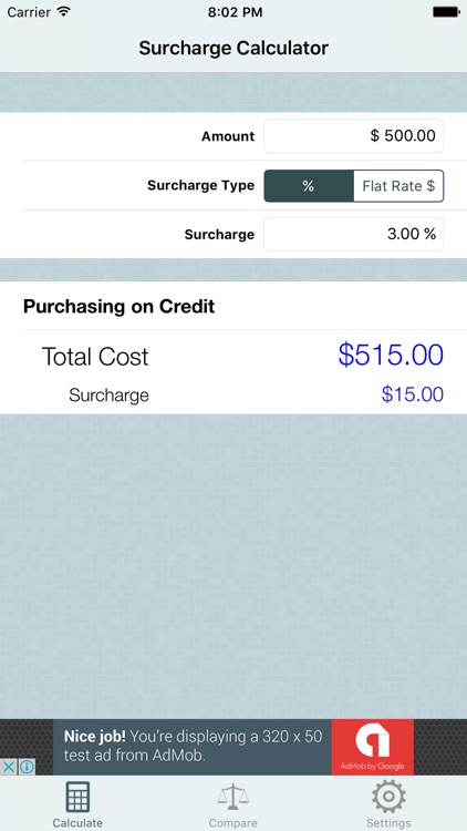 Surcharge Calculator