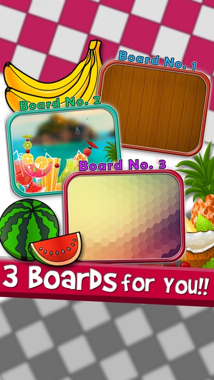 Checkers Board Puzzle for Fruits and Berries Games