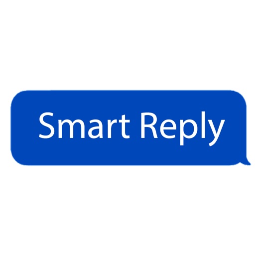 Smart Reply Sticker in Blue Color for iMessage icon