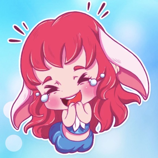 Cute Bunny Girl! Stickers icon