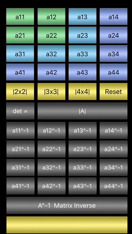 4x4 Determinant & Inverse Matrix