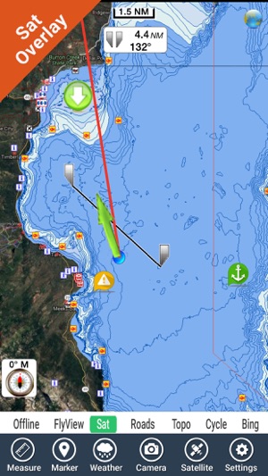 Lake Tahoe California GPS fishing chart offline(圖2)-速報App