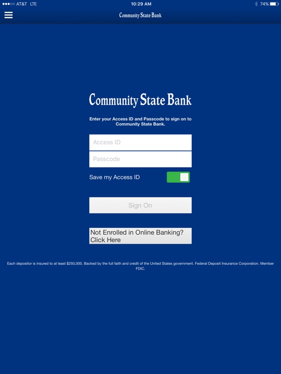 Community State Bank IA for iPad