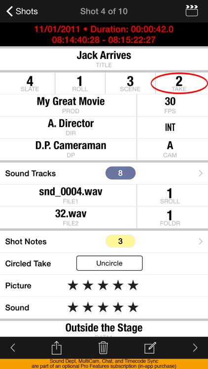 MovieSlate® 8 (Clapperboard + Shot Log) screenshot-3