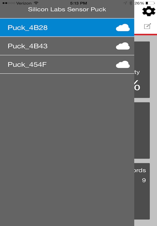 Silicon Labs SensorPuck Cloud screenshot 3