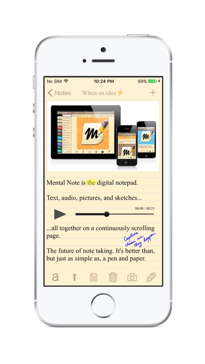 Mental Note - the digital notepad