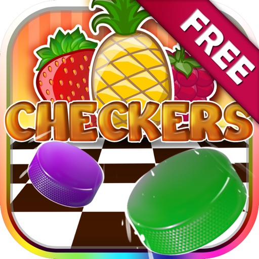 Checkers Board Puzzle for Fruits and Berries Games