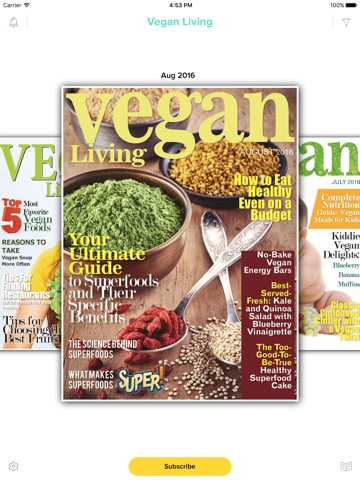 Screenshot of Vegan Living Magazine