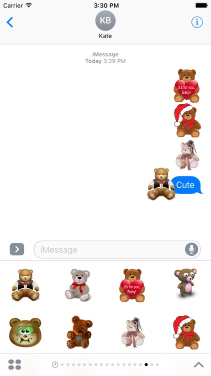 TeddyBear Stickers Pack For iMessage