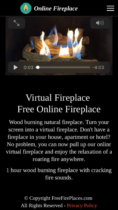 Online Fireplace screenshot 3