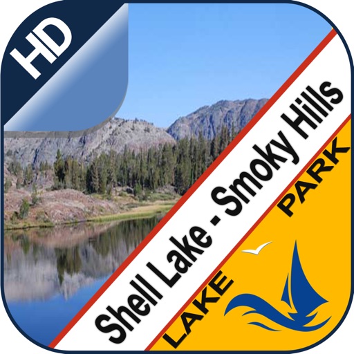 Shell and Smoky offline GPS chart for lake and park trails