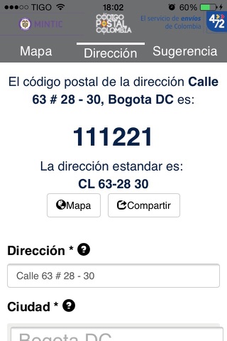 Código Postal Colombia screenshot 3