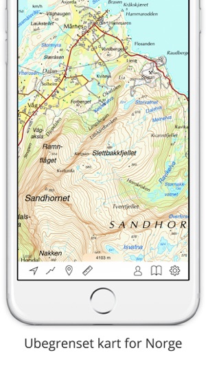 Topo kart - Norge