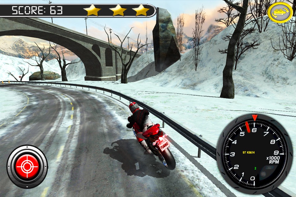 Bike Rider - Frozen Highway Rally Race Free screenshot 3