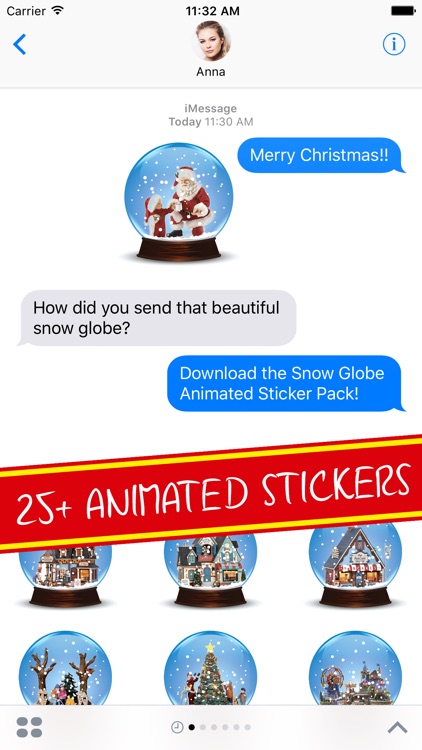 Snow Globe Animated Sticker Pack