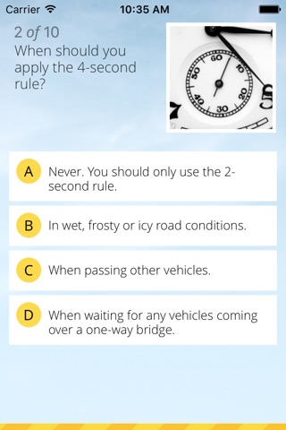 AA Road Code Quiz screenshot 2