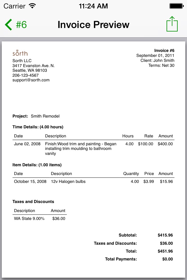 Timewerks: Mobile Billing screenshot 3