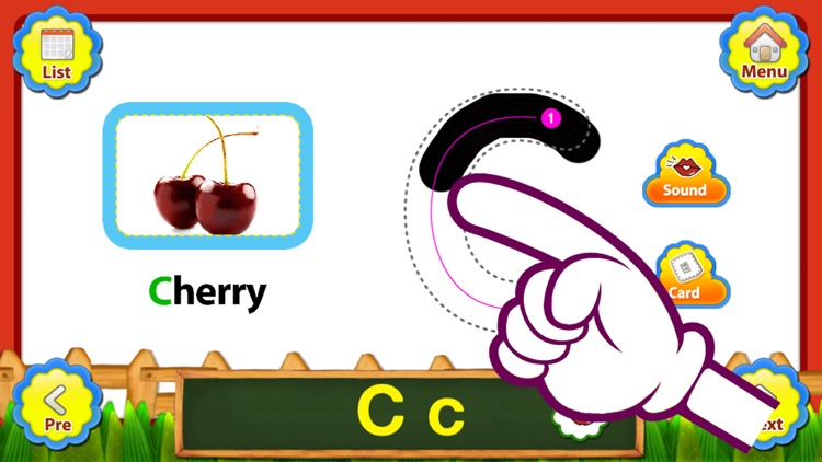 ABC Fruits Vegetables Flashcards Full