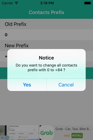 Contacts Prefix screenshot 2