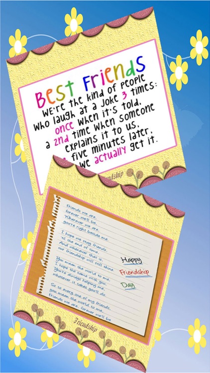 Friendship Day Card Wishes - Photo Frame editor