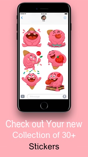 Ice CreaMoji Stickers for iMessage(圖2)-速報App