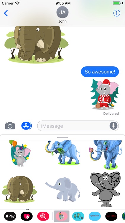 Fun Elephant Stickers