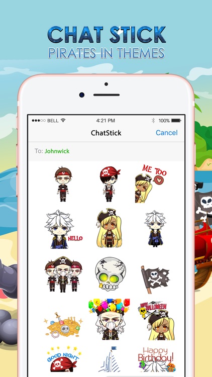 Pirates Emoji Stickers Keyboard Themes ChatStick
