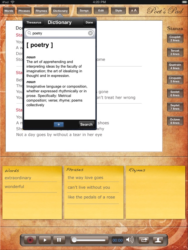 Poet's Pad™ for iPad(圖4)-速報App