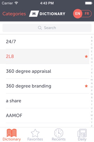 MDictionary Business Eng - Fre screenshot 2