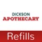 Dickson Apothecary is an easy-to-use app that allows pharmacy customers to manage their entire family's prescriptions, order refills, set medication reminders, and find pharmacy location information