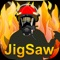 Icon Fireman Jigsaw Puzzles - Preschool Education Games Free