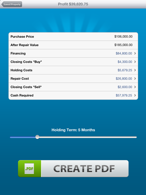 Real Estate Flip - Investing Calculator screenshot