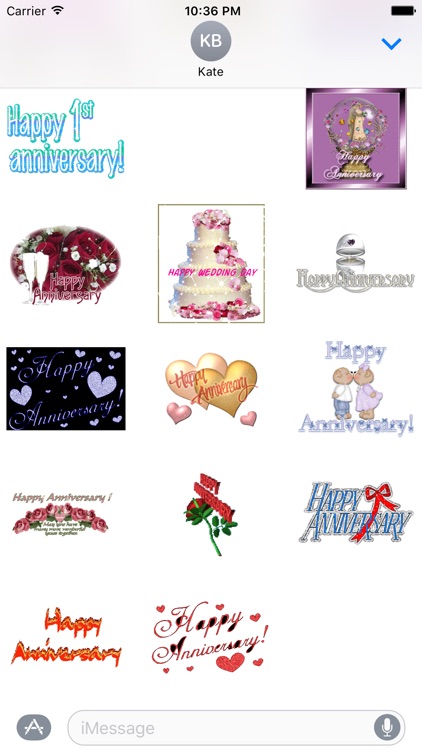 Animated Anniversary Stickers for iMessage