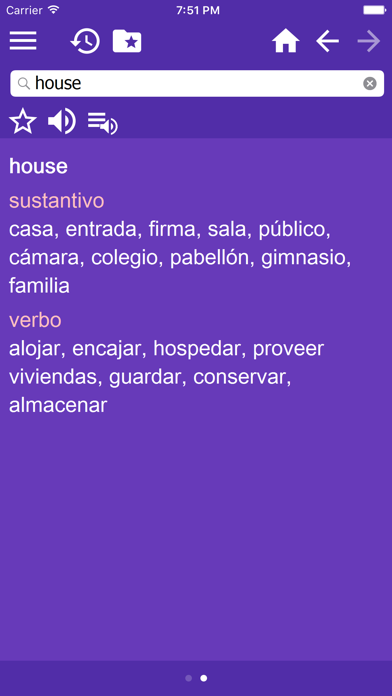 English Spanish free dictionary screenshot 2