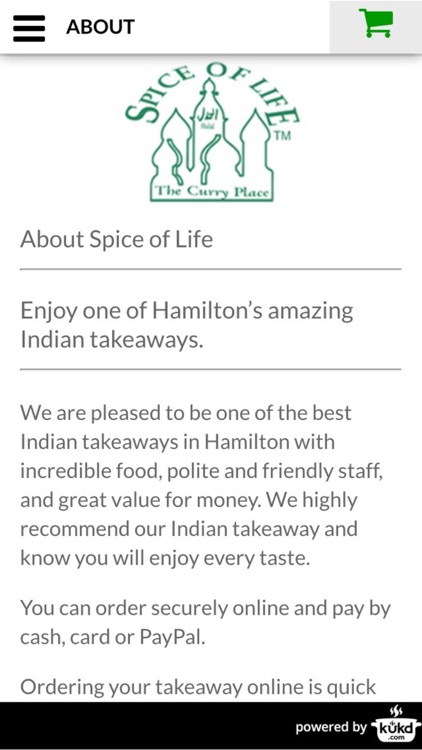 Spice Of Life Indian Takeaway ML3 7JG screenshot-3