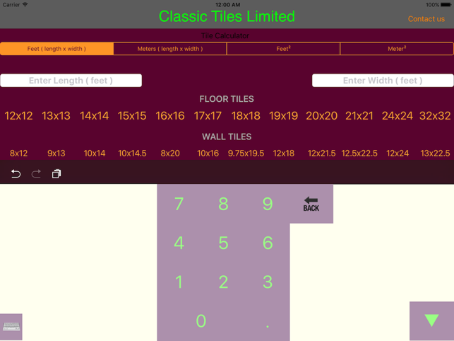 Classic Tiles Product Calculator(圖1)-速報App