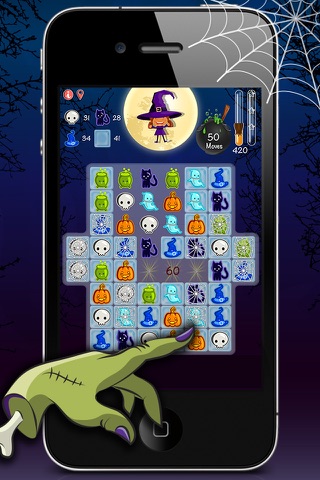 Cats & witches Halloween crush  - Premium screenshot 2