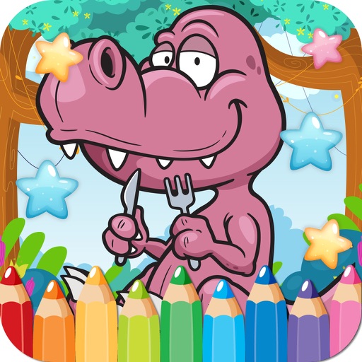 dinosaur coloring book online games for grade one Icon