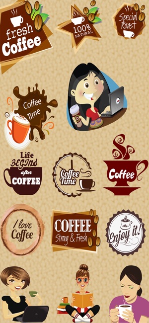 Good Morning Coffee Stickers