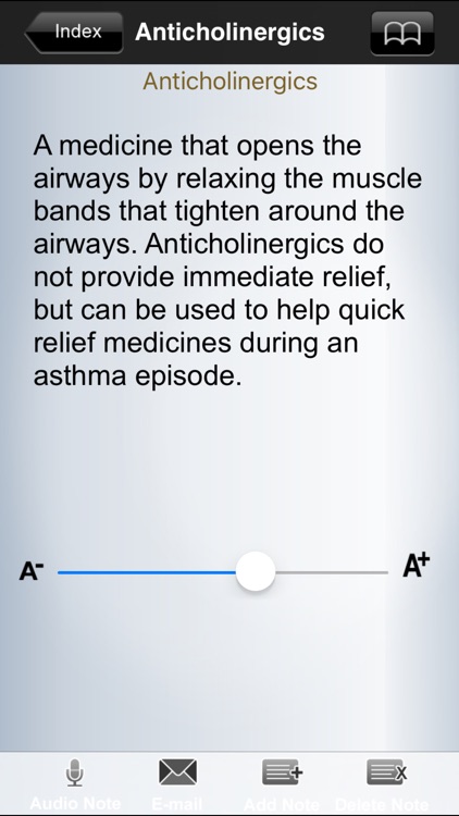 Asthma Glossary