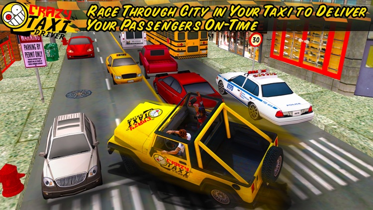 Crazy Taxi Driver 3D City Rush Adventure