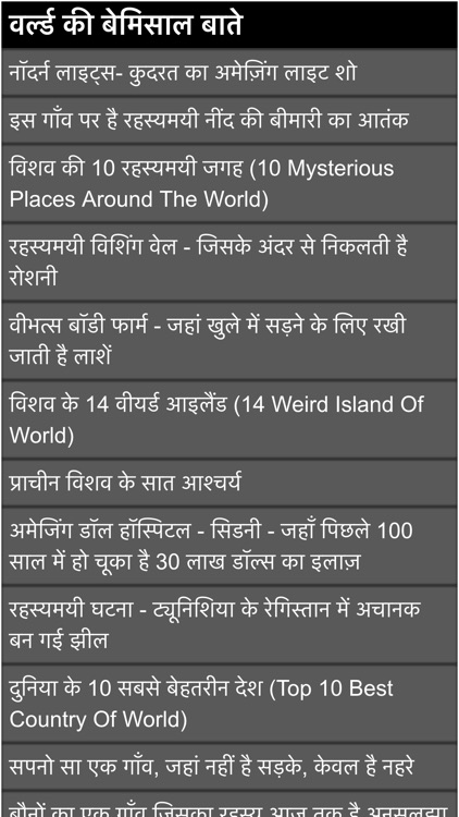 facts about world