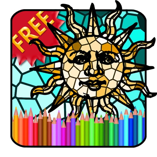 Adult Coloring Book Mosaic Icon