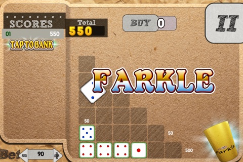 Score Straight 6 Farkle Dice - win virtual gambling chips screenshot 2