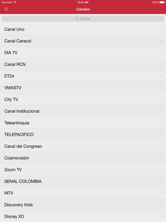 Televisión Colombia para iPad