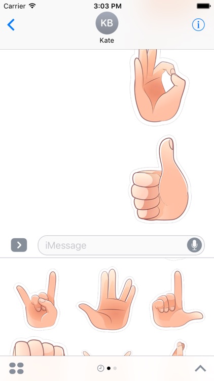 Hand Sign Stickers for iMessage