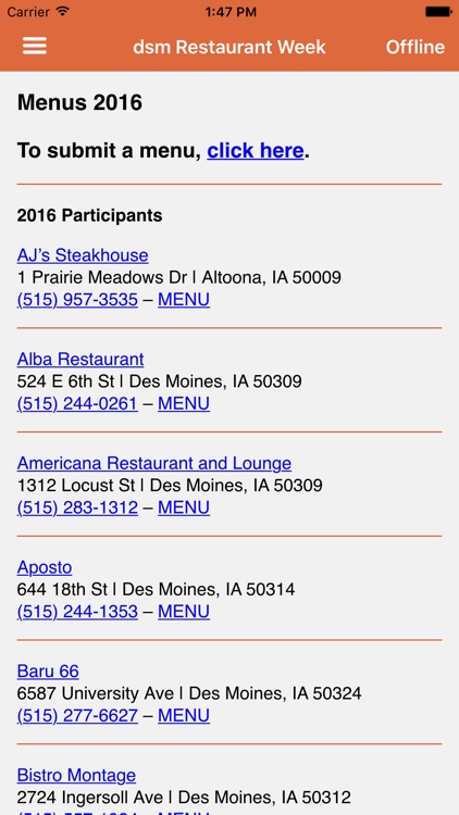 dsm Restaurant Week screenshot-4