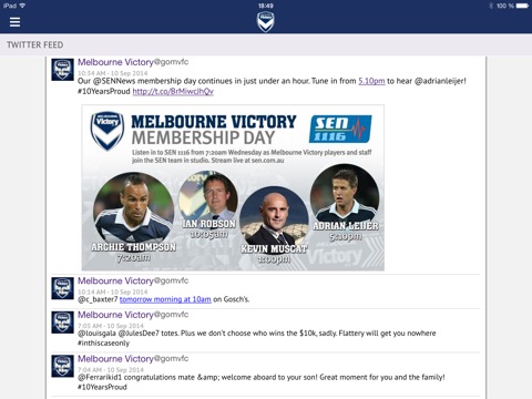 Melbourne Victory Official App screenshot 3
