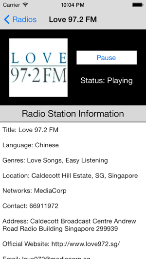 Singapore Radio Live Player (新加坡电台 / 電台)(圖4)-速報App