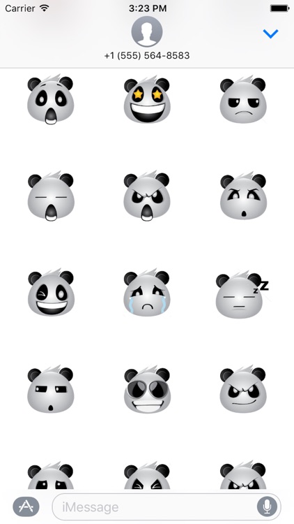 Panda Face Emoji - Sticker